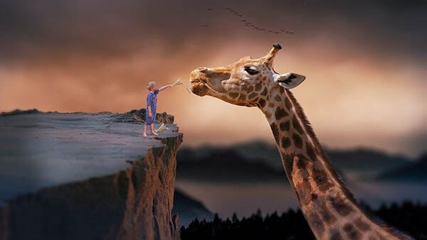giraffe kind phantasie klein