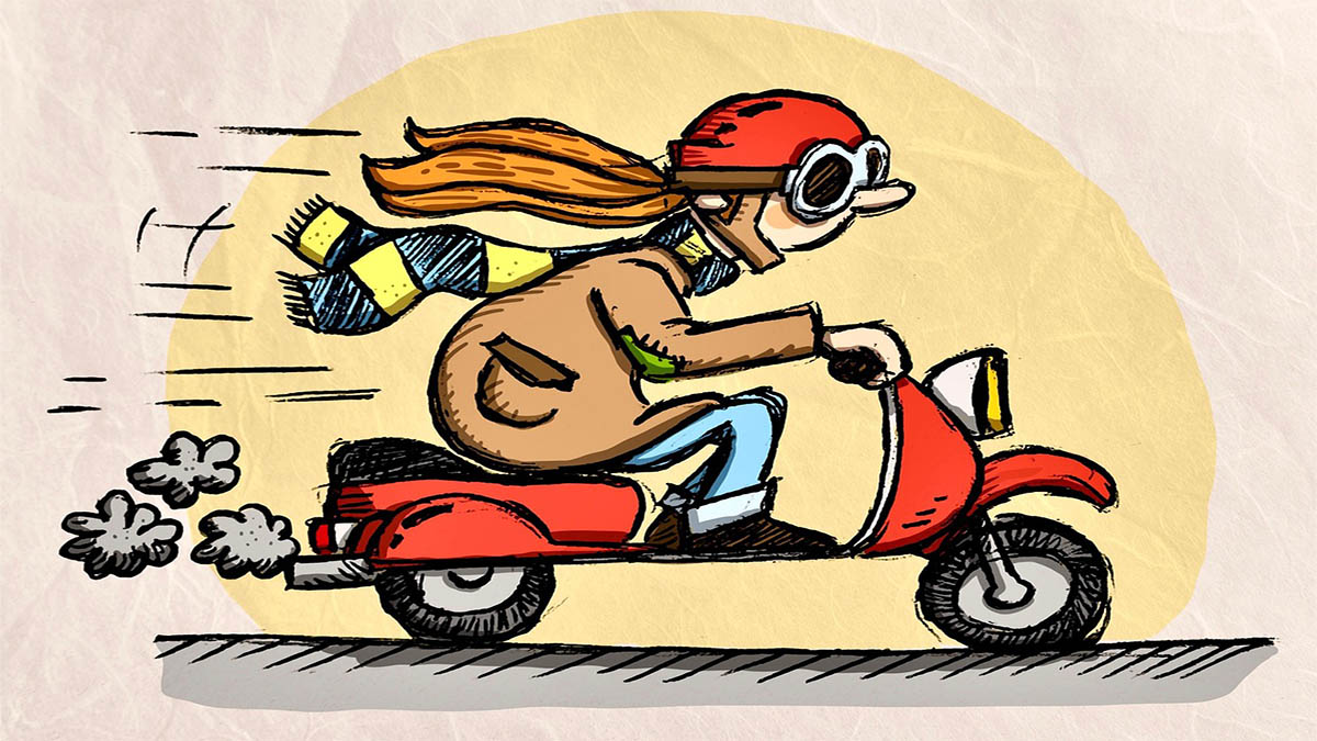 moped-lichtgeschwindigkeit-cartoon