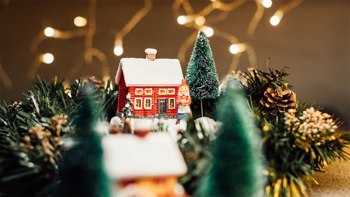 weihnachten deko haus garten an