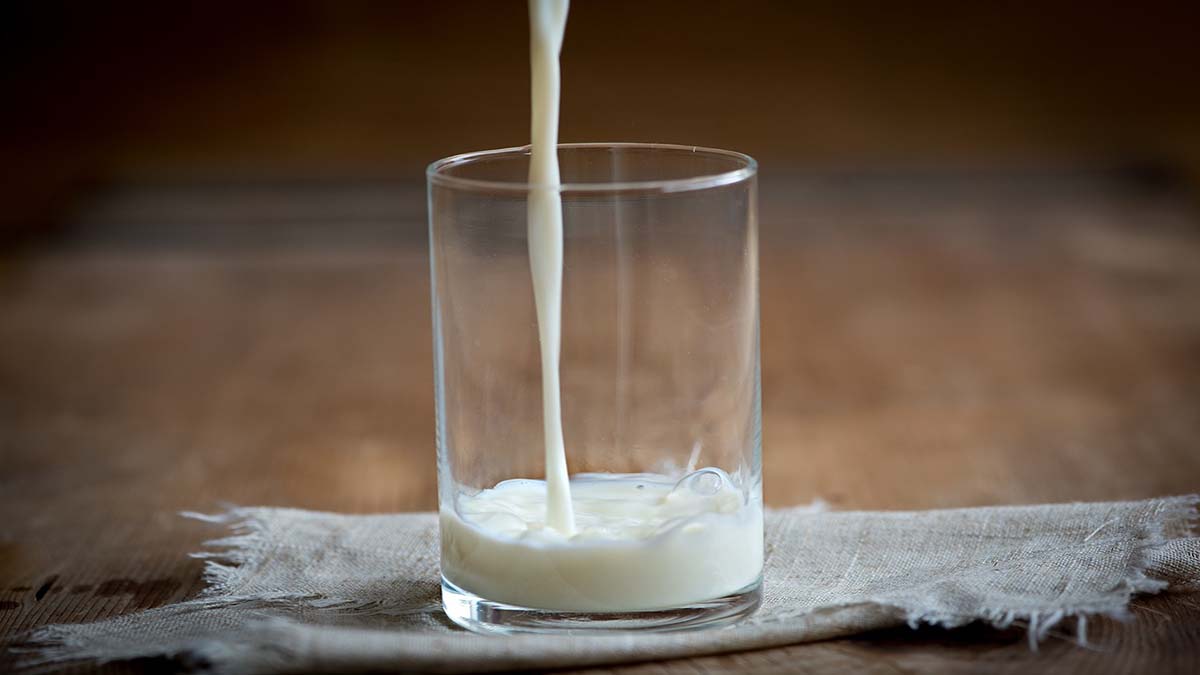 milch ausschenken