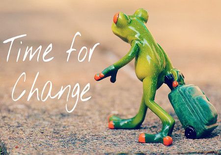 Veränderungen im Leben time for change