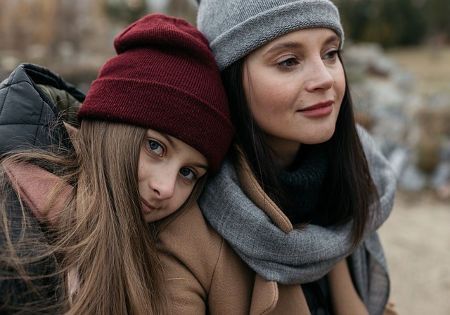 mutter tochter winter