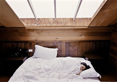 schlafen in grossem bett