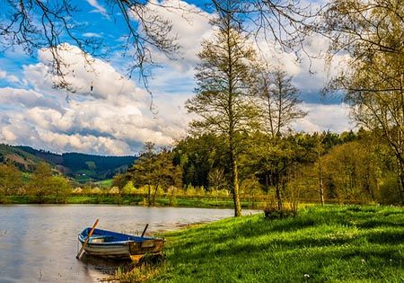 landschaft see boot