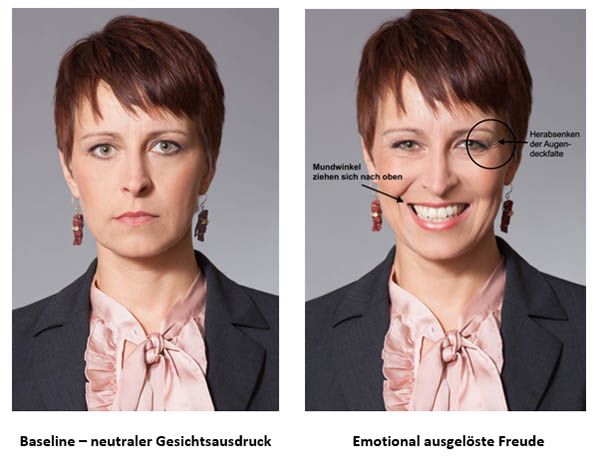 neutraler freudiger gesichtsausdruck frau