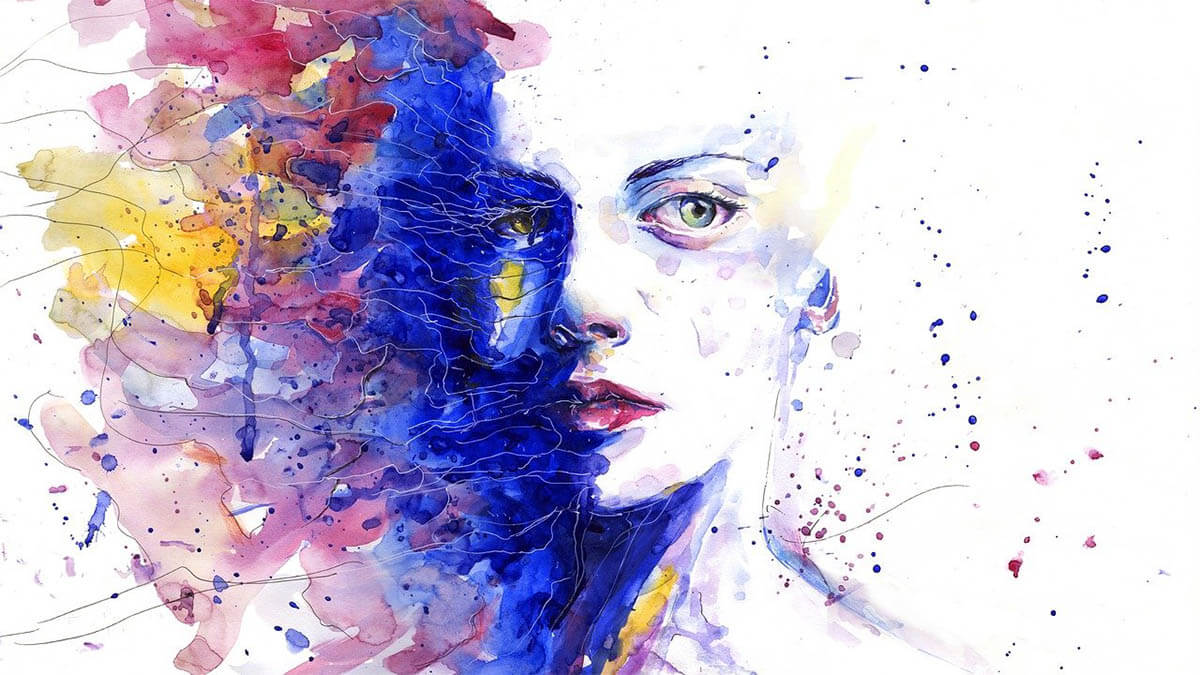 abstrakt kunst frau
