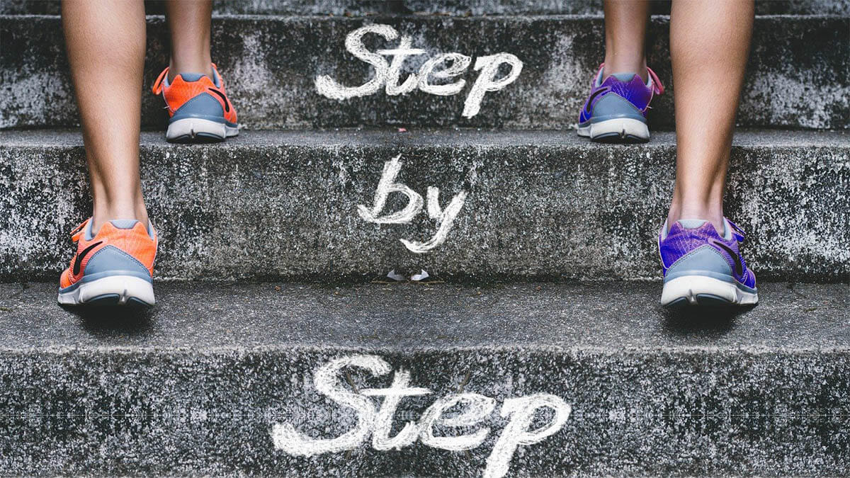 step by step stufen