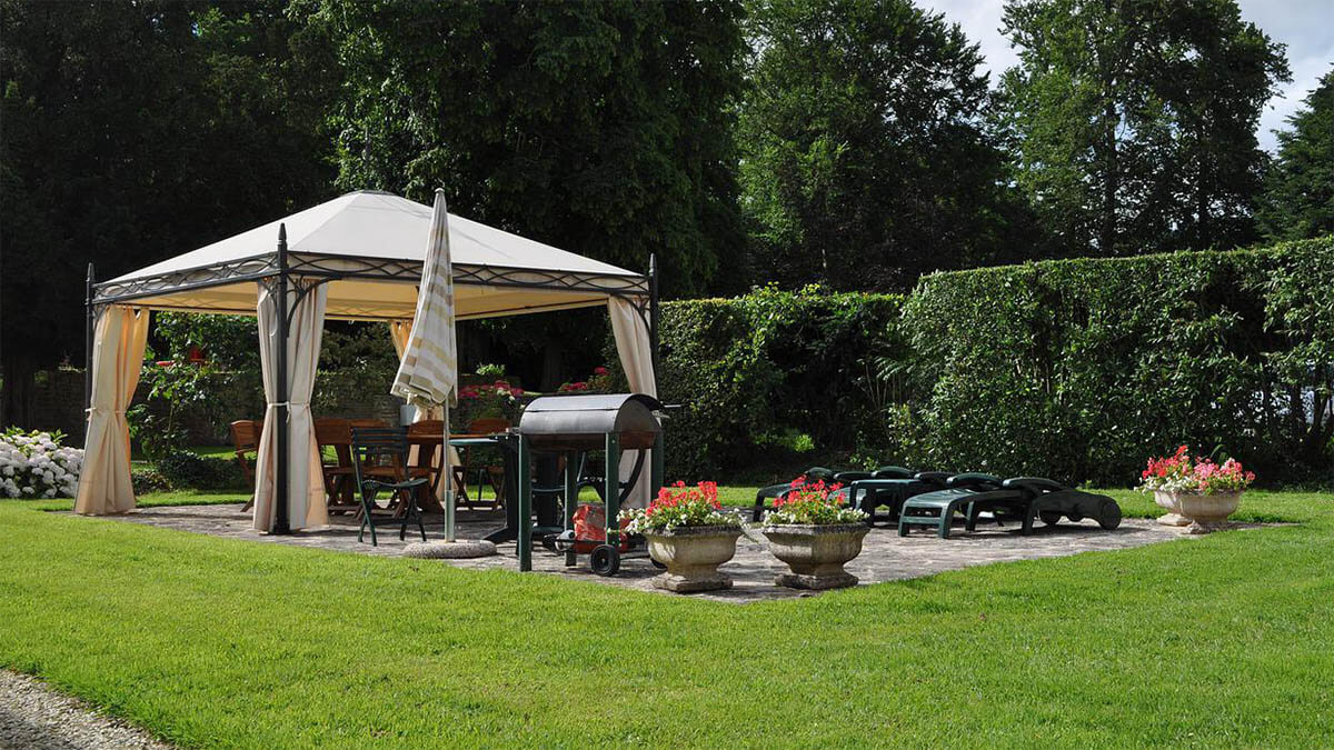 garten zelt grill gartenmoebel an