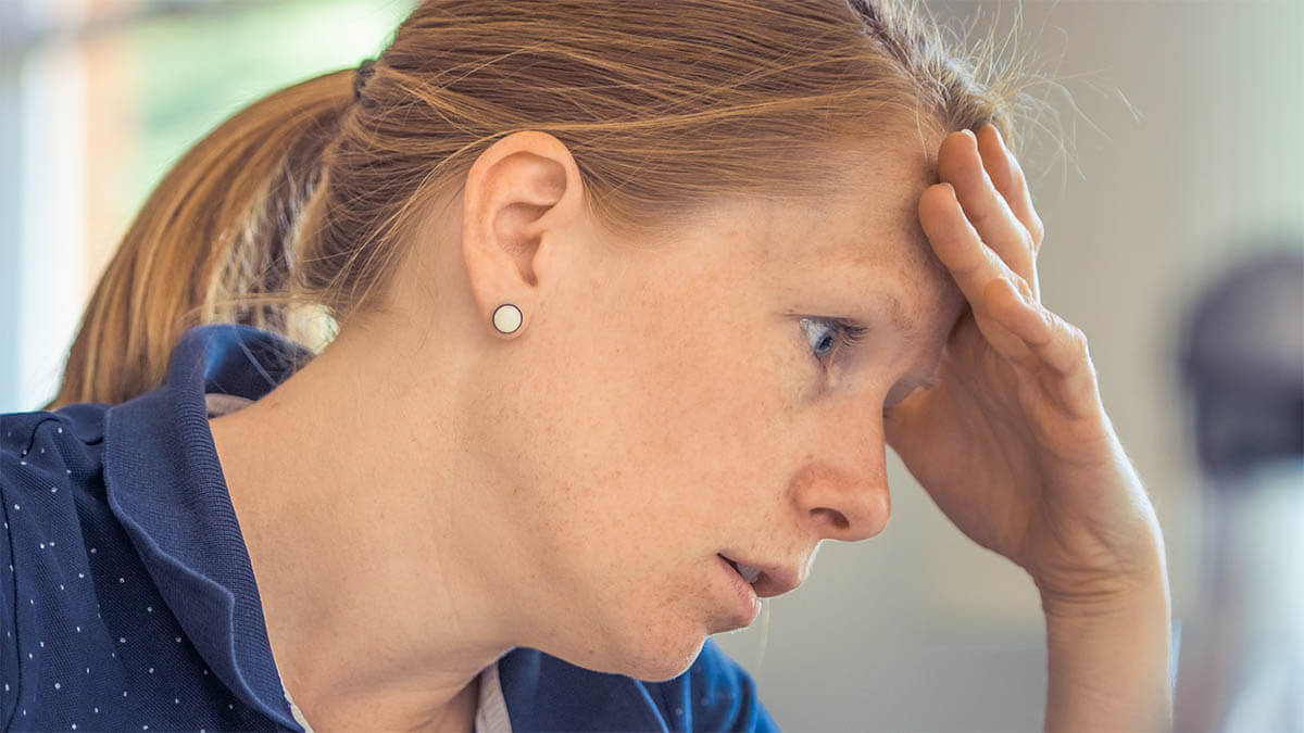 frau arbeit stress