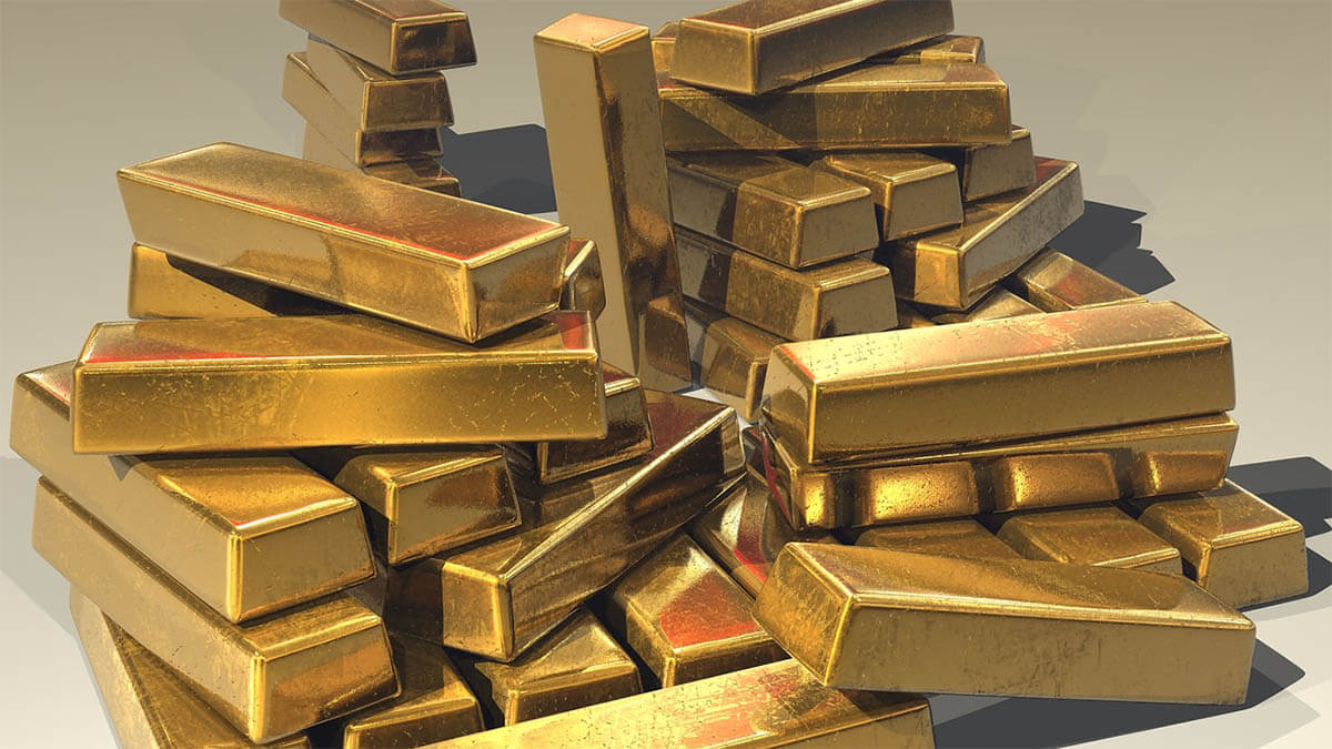 goldbarren stapel an