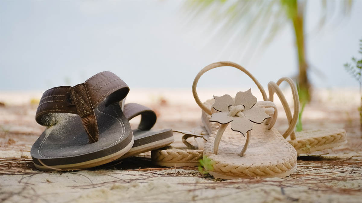 sandalen strand an