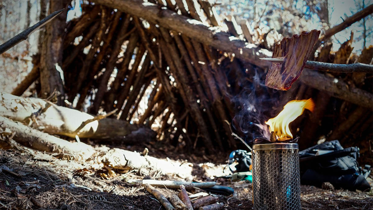 bushcraft-fleisch-grillen