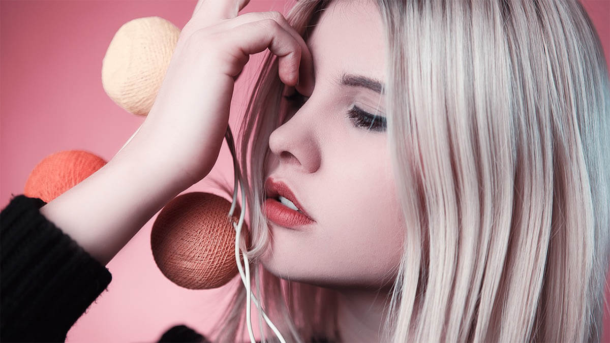model haare blond an