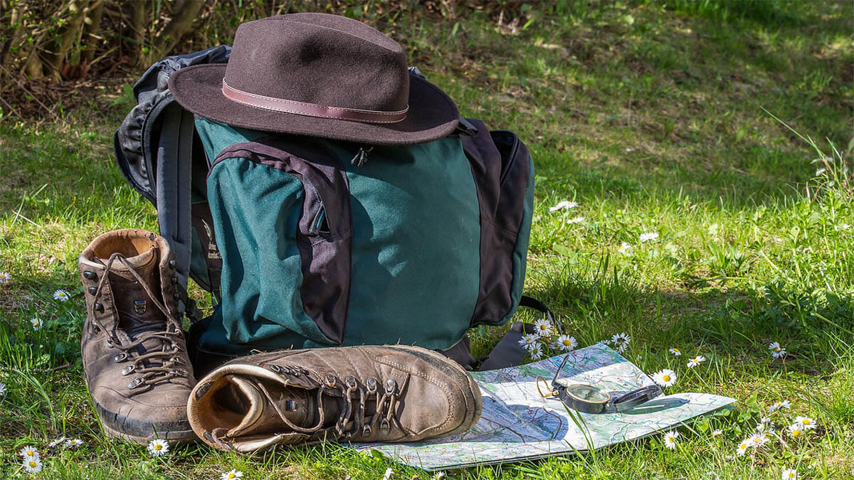wandern rucksack an